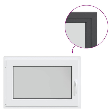 vidaXL Okno do sklepa "RISOR" 90x50 cm otevíravě-sklopné DIN levé antracitové