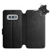 Flip pouzdro na mobil Samsung Galaxy S10e - Černé - kožené - Black Leather