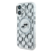 Pouzdro Karl Lagerfeld iPhone 16 6.1 průhledný IML Monogram K&c MagSafe