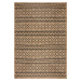 Flair Rugs koberce Kusový koberec Printed Jute Luis Natural/Black Rozměry koberců: 80x150