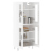 vidaXL Skříň highboard lesklá bílá 69,5 x 34 x 180 cm kompozitní dřevo