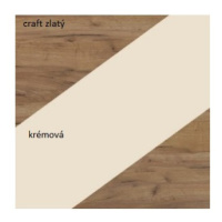 ArtCross Skříň NOTTI | 01 Barva: craft zlatý / krémová / craft zlatý