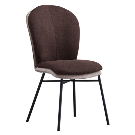 Jídelní židle, terakota / tmavě šedá látka / černý kov, KIMEA Tempo Kondela