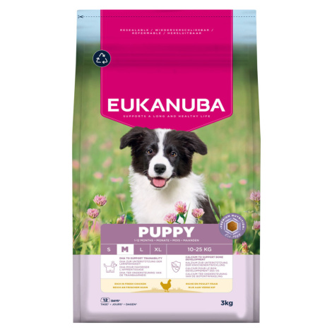 Eukanuba Premium Nutrition Puppy Medium Breed Chicken - výhodné balení: 2 x 3 kg