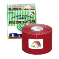 TEMTEX kinesio tejpovací páska červená 5cmx5m