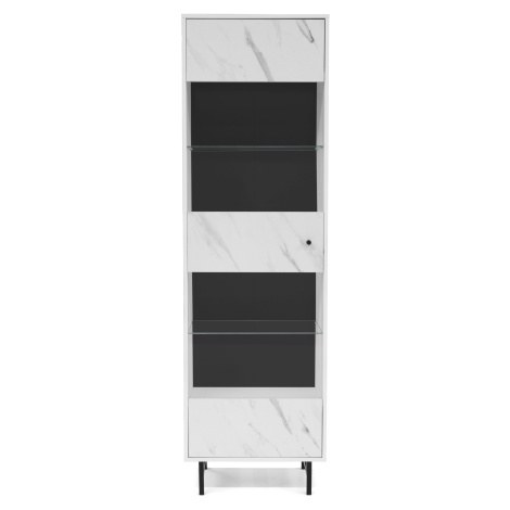GAB Vitrínová skříň VEROLA WIT60, 60 cm Barva dřeva: Bílá Mramor GAB nábytek