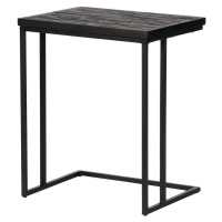Černý odkládací stolek s deskou z recyklovaného teakového dřeva BePureHome Shape