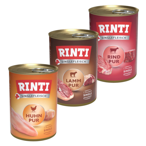 RINTI Singlefleisch 6 x 400 g - Mix, 3 druhy - hovězí, kuřecí, jehněčí