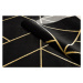 Kusový koberec Emerald geometric 1012 black and gold 140x190 cm