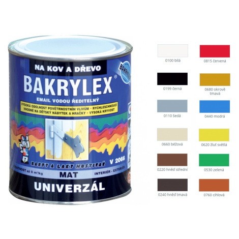 Bakrylex Univerzál matný 700 g - více barev Zvolte barvu:: Zelená BARVY A LAKY HOSTIVAŘ