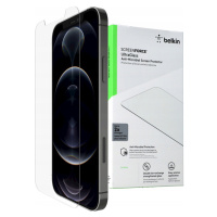 Tvrzené sklo pro iPhone 12 /Pro, Belkin Sf U s antibakteriálním aplikátorem