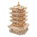 Woodcraft Dřevěné 3D puzzle Yellow Crane Tower