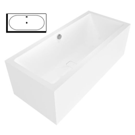 Polysan MARLENE R MONOLITH obdélníková vana 175x75 cm akrylát pravá 72034MR
