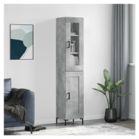 vidaXL Skříň highboard betonově šedá 34,5x34x180 cm kompozitní dřevo