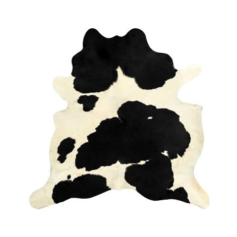 Koberec z pravé hovězí kůže černobílý 150x170 cm SHUMEE