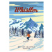 Ilustrace Whistler Travel Ski resort poster vintage., VectorUp, 30 × 40 cm