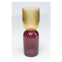 KARE Design Žluto-fialová skleněná váza Marvelous Duo 38cm