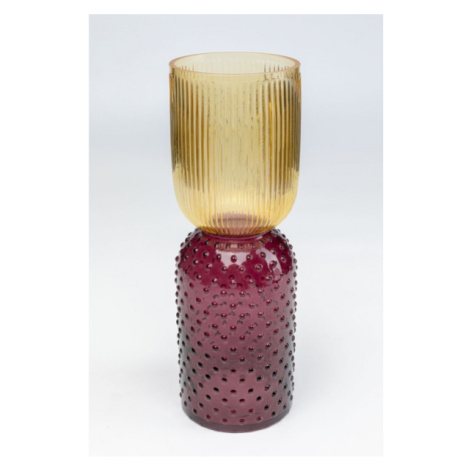 KARE Design Žluto-fialová skleněná váza Marvelous Duo 38cm