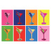 Ilustrace Set of Colored Martini Cocktails with, vasya_, 40 × 26.7 cm