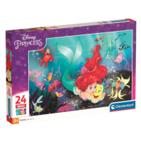 Clementoni - Puzzle 24 Disney princezny: Malá mořská víla MAXI