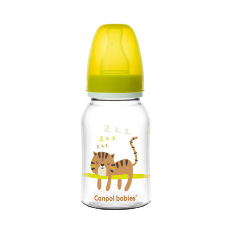 Kojenecká láhev úzká 120 ml AFRICA žlutá