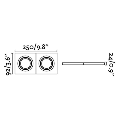 RADÓN RCT zapuštěné stropní svítidlo, bílá - FARO