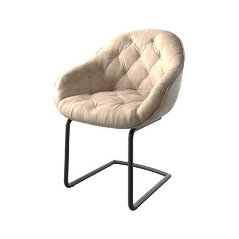 DELIFE Jídelní židle Gaio-Flex béžová vintage konzolová podnož kulatá černá