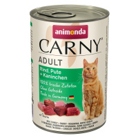 Animonda Carny Adult 12 x 400 g - Hovězí, krůtí & králík