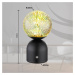 Globo Julsy LED dobíjecí stolní lampa, černá, 3D, výška 21 cm, CCT