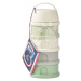 Dávkovač sušeného mléka Formula Milk Container Beaba 4dílný Cotton White Sage Green šedo-zelený 
