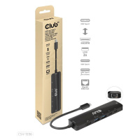 Club3D hub USB-C, 6-in-1 Hub s HDMI 8K30Hz, 2xUSB Type-A, RJ45 a 2xUSB Type-C, Data a PD nabíjen