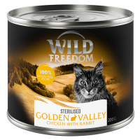 Wild Freedom konzervy, 6 x 200 g, 5 + 1 zdarma! - Golden Valley Sterilised – králík a kuře