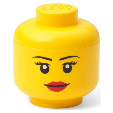 Žlutý úložný box LEGO® Girl, ø 10,6 cm