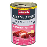 Animonda GranCarno Adult Sensitive 24 × 400 g - čisté hovězí & brambory