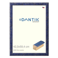 DANTIK rámeček 42 × 59,4, BOX film modrý plexi čiré