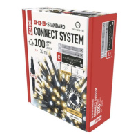 Propojovací vánoční řetěz bez zdroje EMOS Connecting D1AN02 100LED 10m teplá/studená bílá blikaj