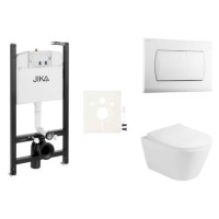 Cenově zvýhodněný závěsný WC set Jika do lehkých stěn / předstěnová montáž+ WC Glacera Ava SIKOJ