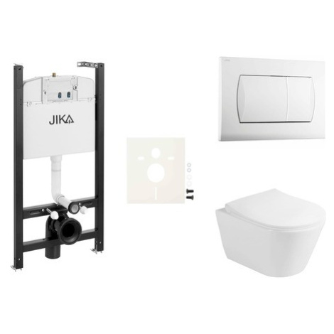 Cenově zvýhodněný závěsný WC set Jika do lehkých stěn / předstěnová montáž+ WC Glacera Ava SIKOJ