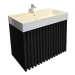 Koupelnová skříňka s umyvadlem SAT Delano 60x56x46 cm černá mat DELANO60ZCSAT