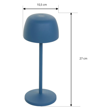 Lindby Nabíjecí stolní lampa LED Lindby Arietty, žlutá/modrá/růžová sada 3 kusů