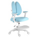 Dětská rostoucí židle SPLIT — látka, bílá / modrá
