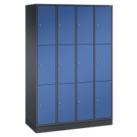 C+P Ocelová skříň s uzamykatelnými boxy INTRO, výška boxu 580 mm, š x h 1220 x 500 mm, 12 boxů, 