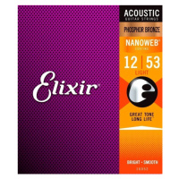 Elixir 16545 Nanoweb Phosphor Bronze Light (12-53) 3-pack