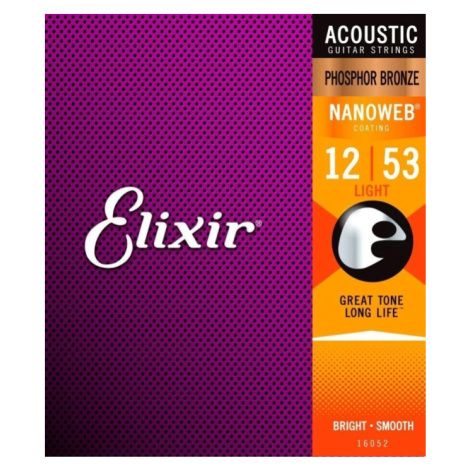 Elixir 16545 Nanoweb Phosphor Bronze Light (12-53) 3-pack