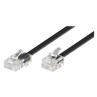 PremiumCord telefonní rovný 8P4C (RJ-45) plug - 6P4C (RJ-11) plug 3m - černý