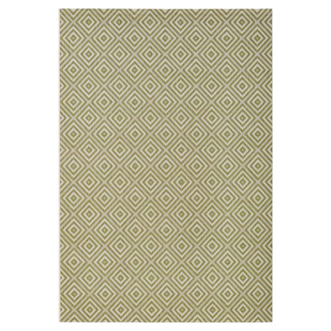 Zelený venkovní koberec NORTHRUGS Karo, 200 x 290 cm