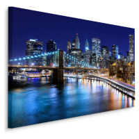 Plátno Panorama New Yorku V Noci I. Varianta: 90x60