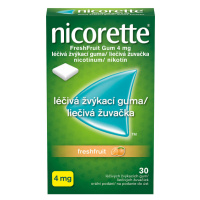 NICORETTE FRESHFRUIT GUM 4MG léčivé žvýkačky 30