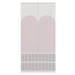 TP Living Dětská šatní skříň MALWA SS-90 ARTESO bílo-růžová