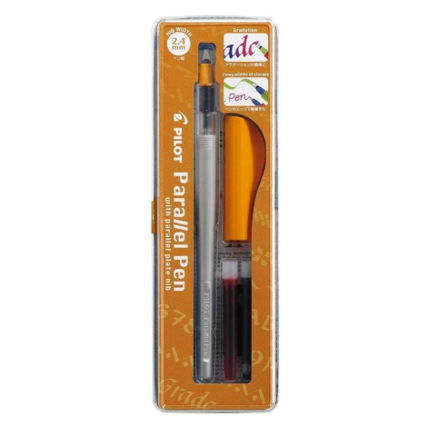 Pilot, FP3-24-SS, Parallel pen, kaligrafické plnící pero, oranžová, hrot 2,4 mm, 1 ks